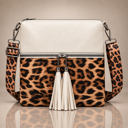 LILIAN LEOPARD TASSEL BAG