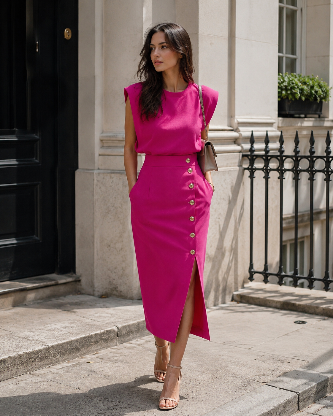 Slit Midi Dress