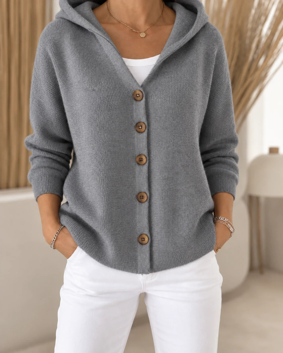Teri | Cardigan léger à capuche